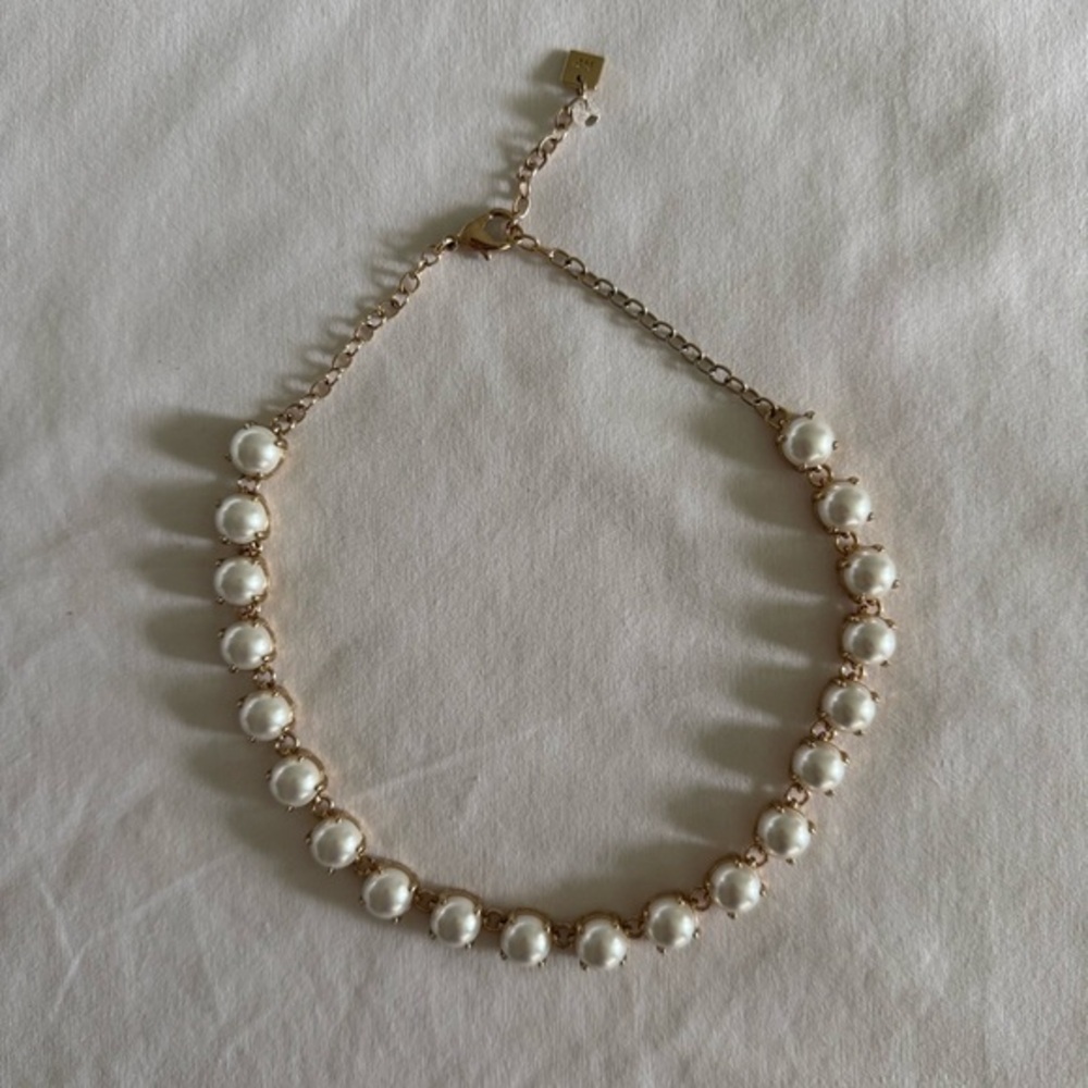 Rachel Parcell Pearl Statement Necklace Gold-Tone Adjustable